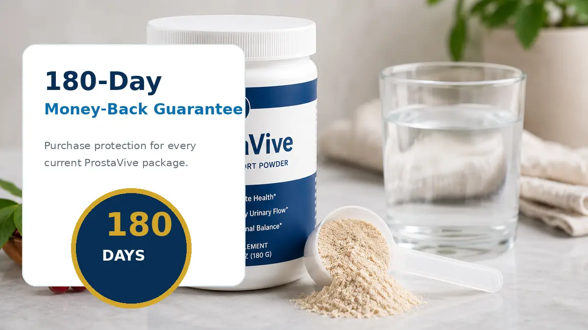 ProstaVive 180-day money-back guarantee process